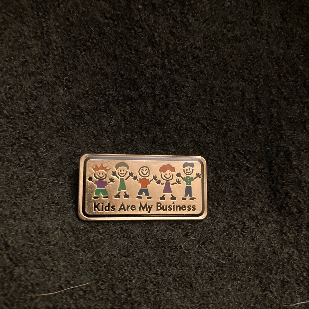 Small Gold Rectangle Pin for Teachers Childcare Professionals Pediatrician